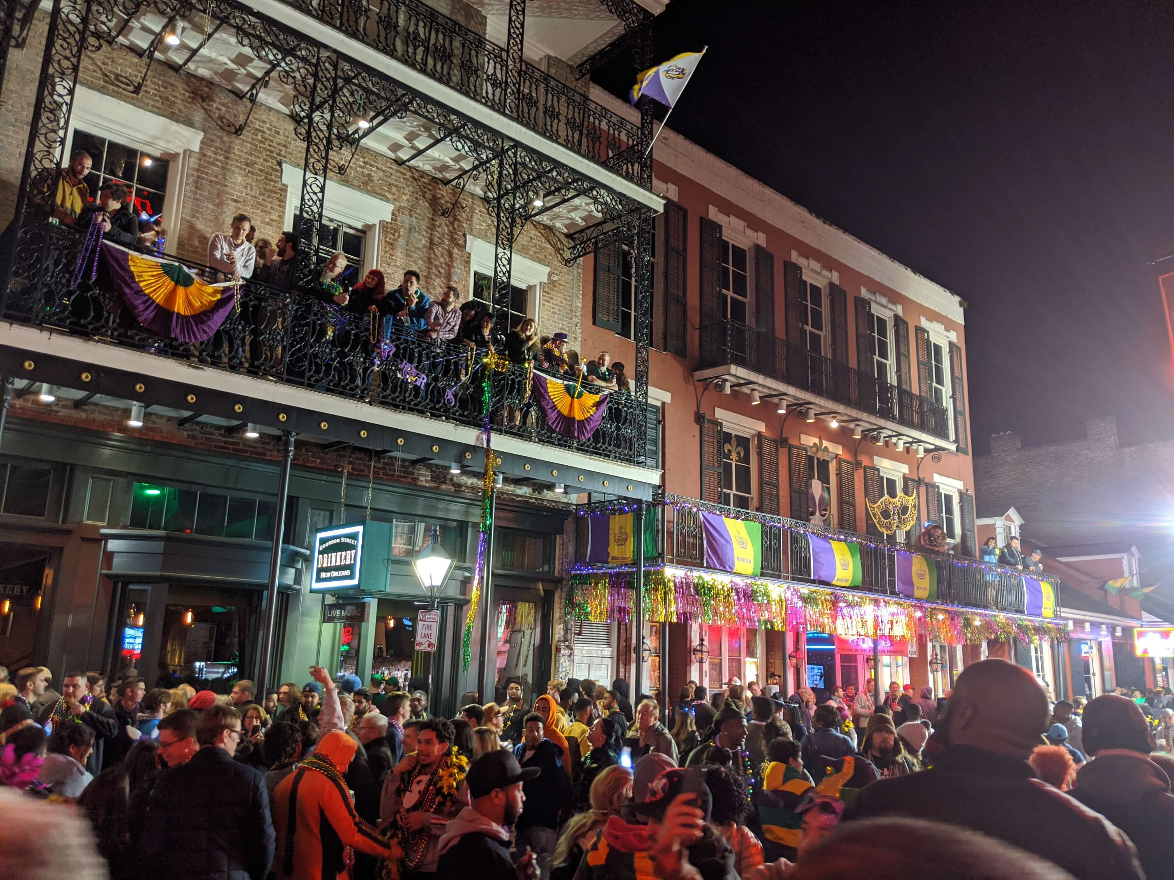 Mardi Gras Carnival New Orleans - Bourbon Street