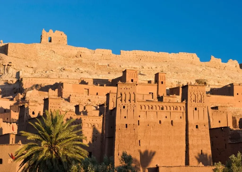 Epic things to do in Marrakech - the large yellow clay structures of the Moroccan Kasbahs