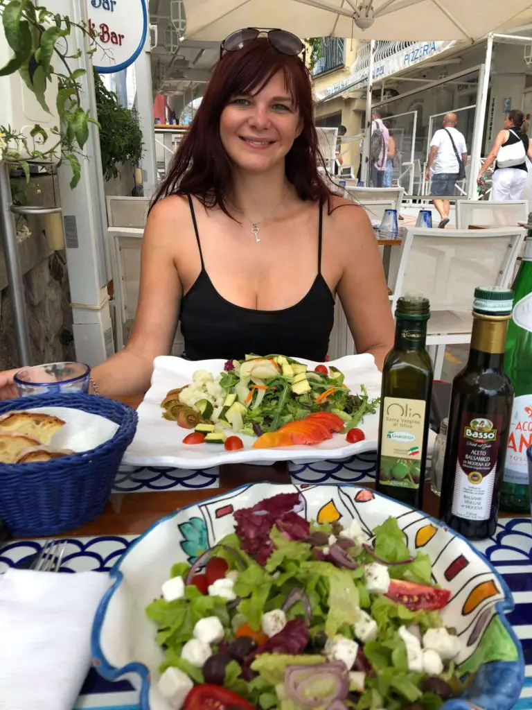 Amalfi Coast Road Trip - Positano vegetarian meal