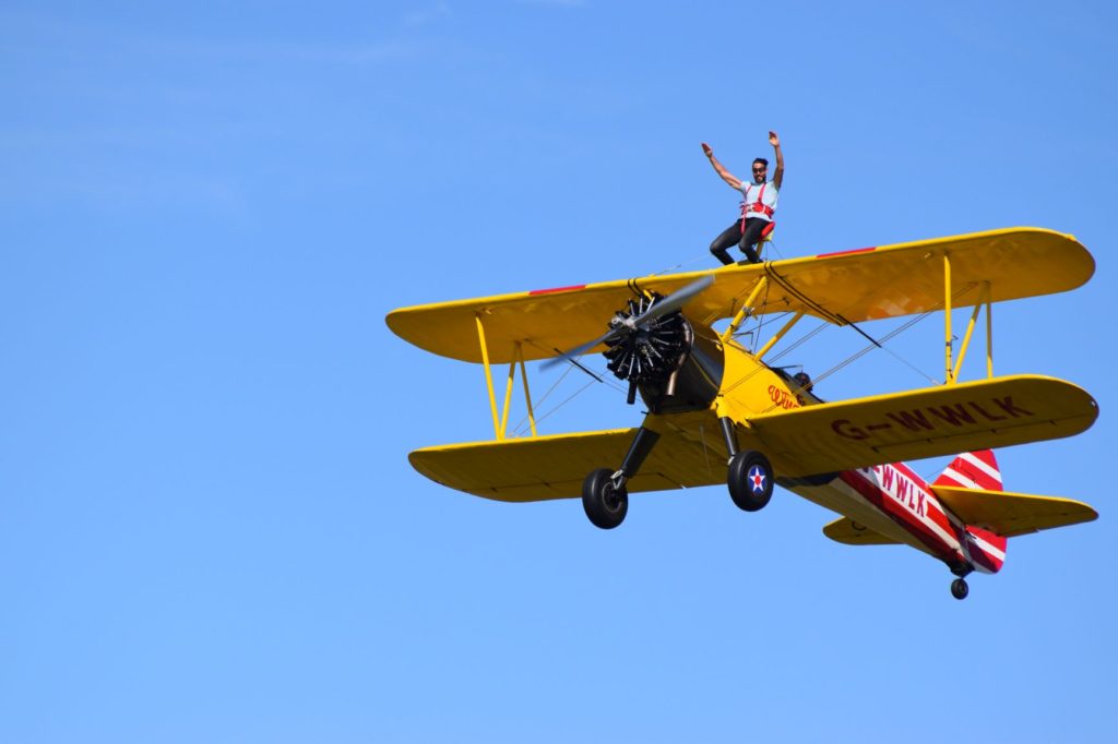 Top adrenaline activities UK - Wing walking 