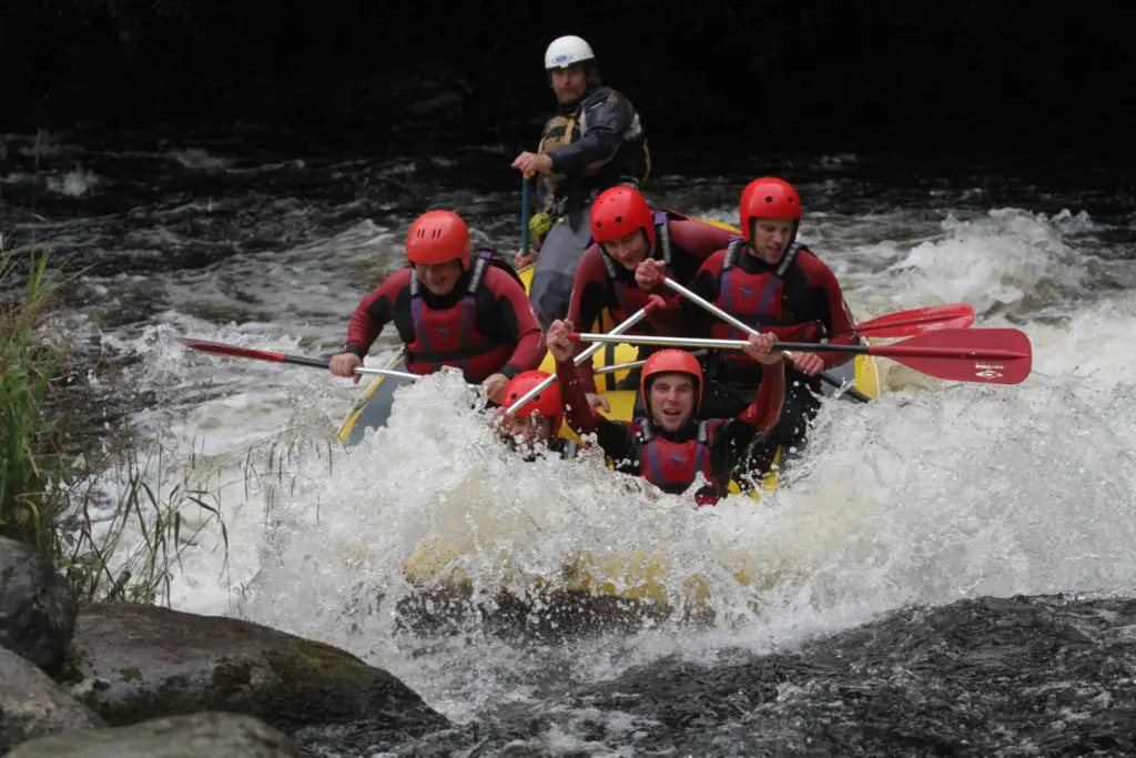 Top adrenaline activities UK - white water rafting in Snowdonia 