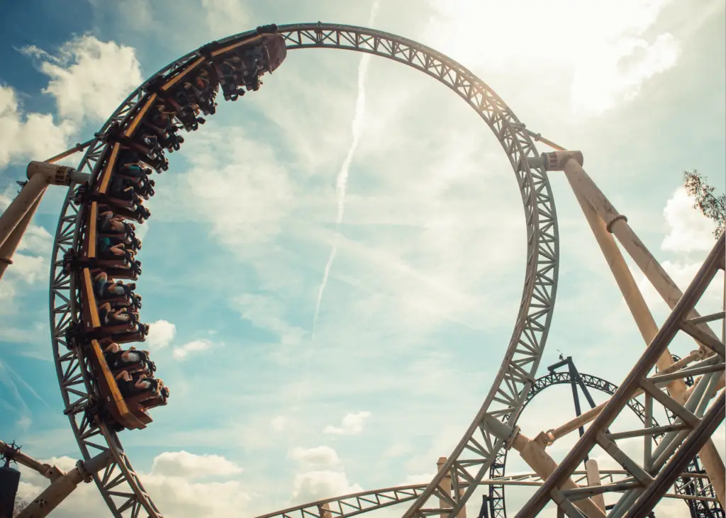 Best theme parks in the UK, the Colossus ride at Thorpe Park