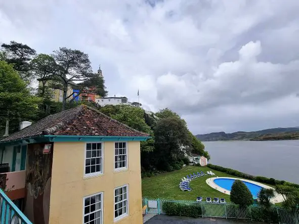 Portmeirion in North Wales - view of the outdoor pool 