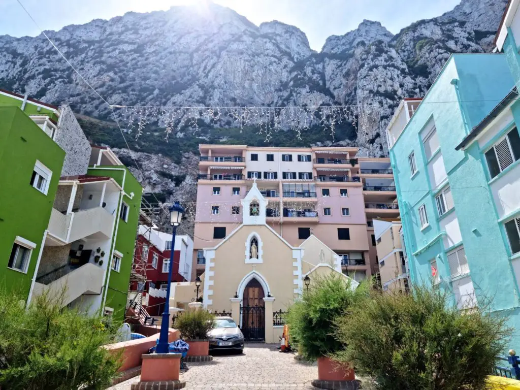 Gibraltar Travel Guide - colourful houses within catalan bay beach