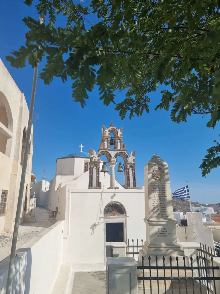 santorini itinerary 4 days - pyrgos castle