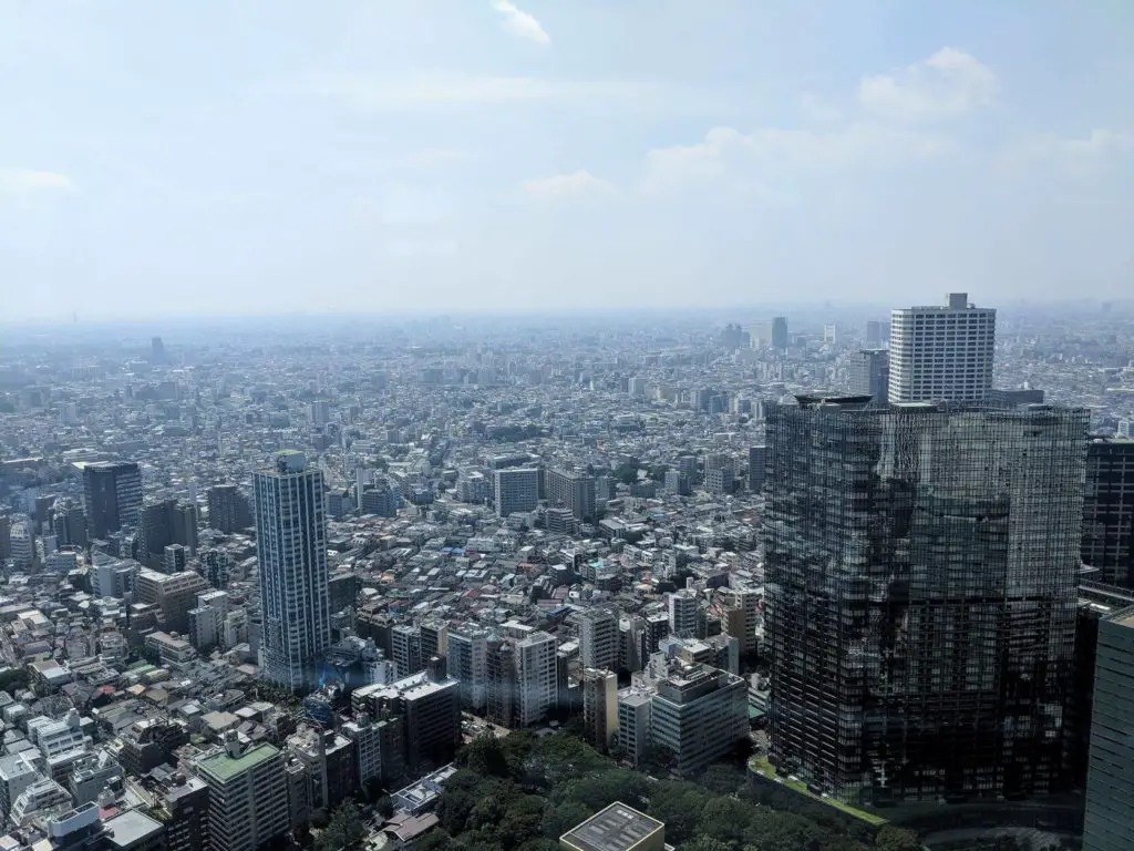 Things to do in Shinjuku Tokyo - view from the Tokyo Metropolitan Observation Deck