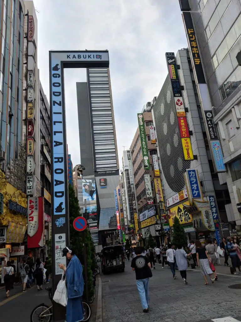 Weird things to do in Shinjuku Tokyo, explore godzilla road