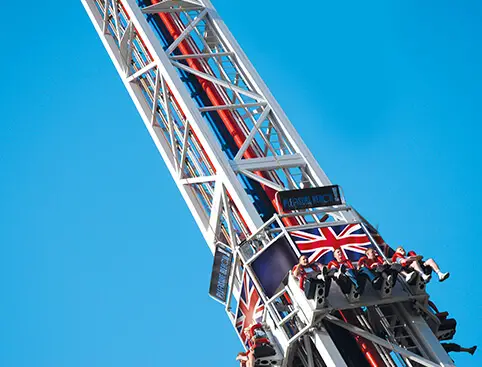 best theme parks in the UK, Blackpool Pleasure Beach, Ice blast vertical drop coaster