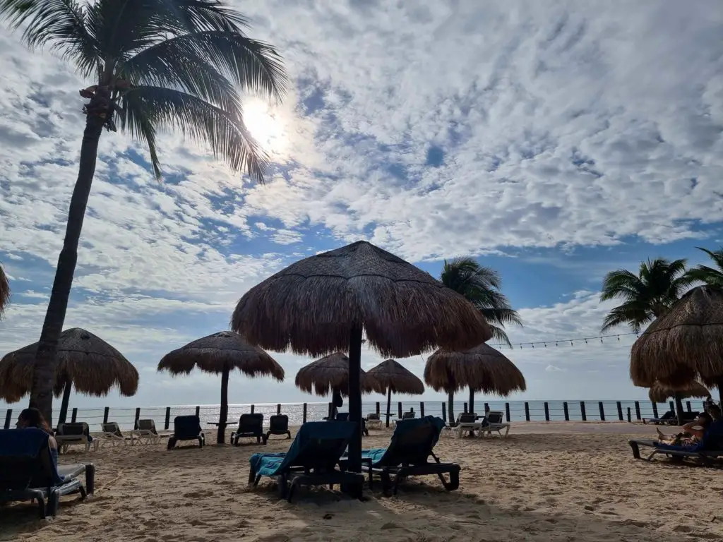 ocean maya royale reviews - private beach area, sun loungers. 