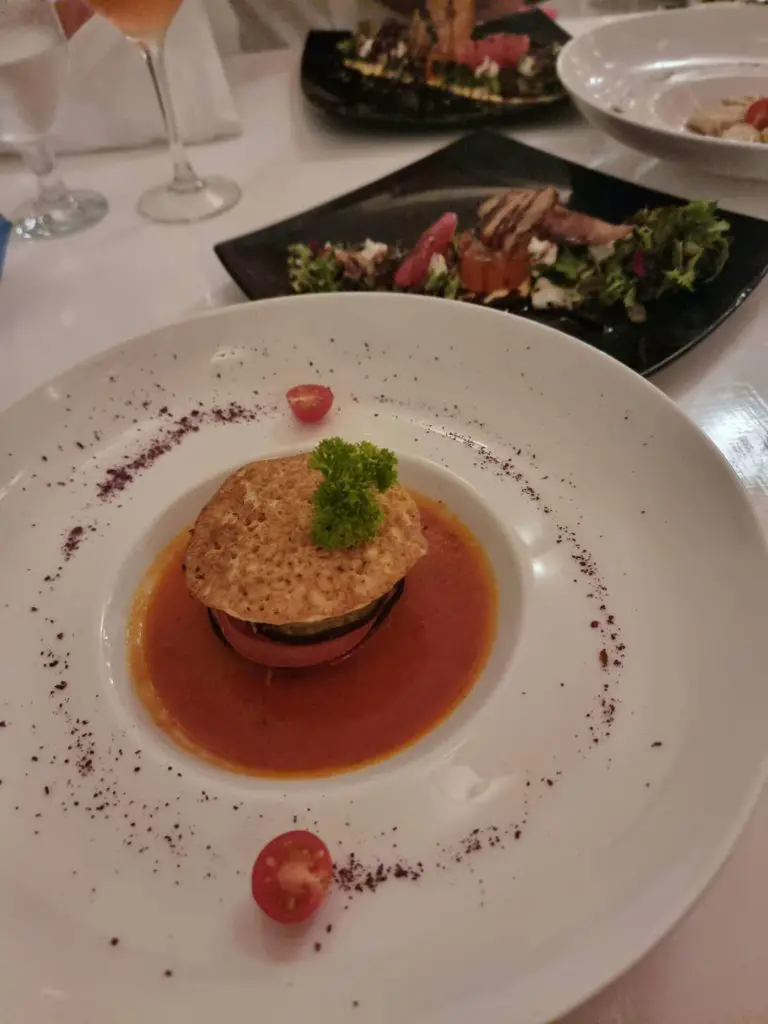 Ocean Maya reviews of the restaurants - blue moon vegetarian appetizer