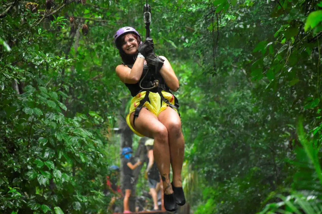 playa del carmen excursions - adventure activities such as ziplining in the jungle 