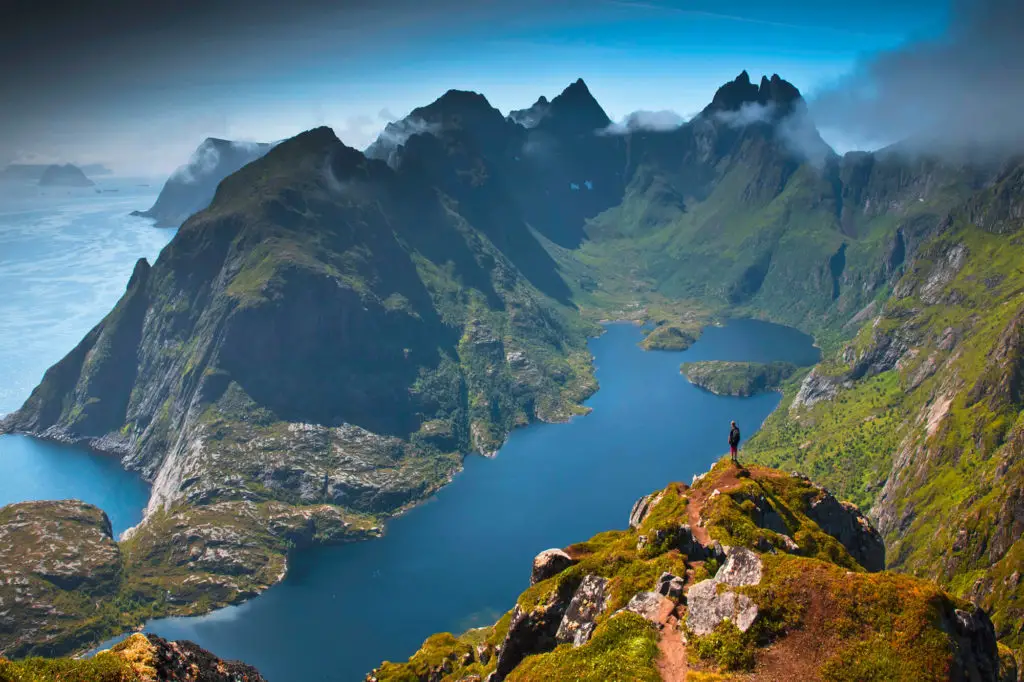 best adventure honeymoon destinations for outdoorsy couples - the Lofoten islands of Norway