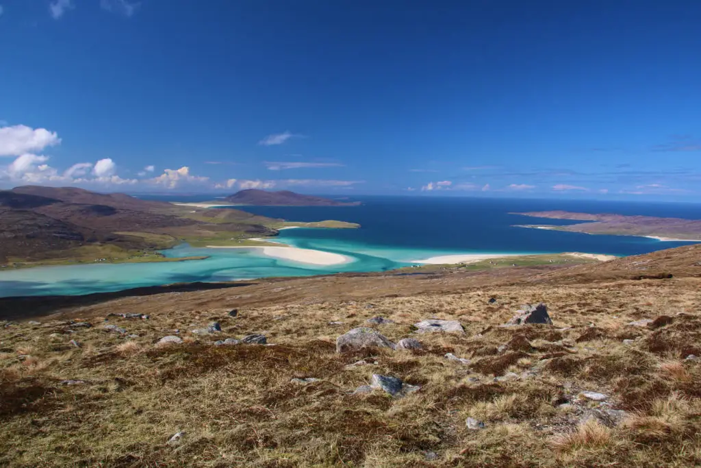 best adventure honeymoon destinations for outdoorsy couples - views across the Outer Hebrides 