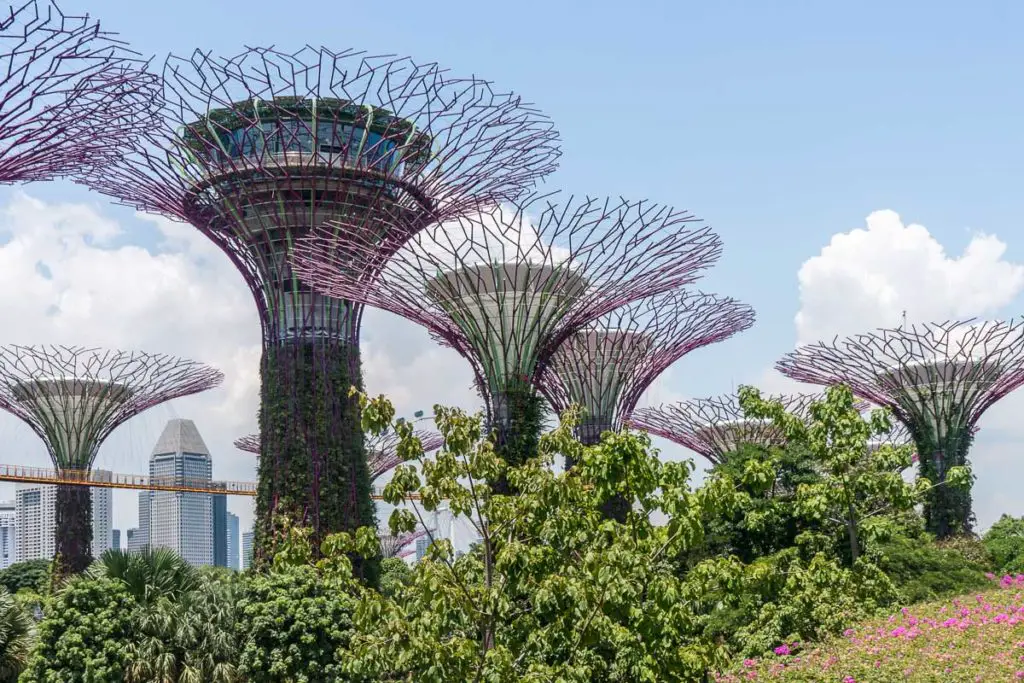 best places to travel in asia in march, singapore bay gardens