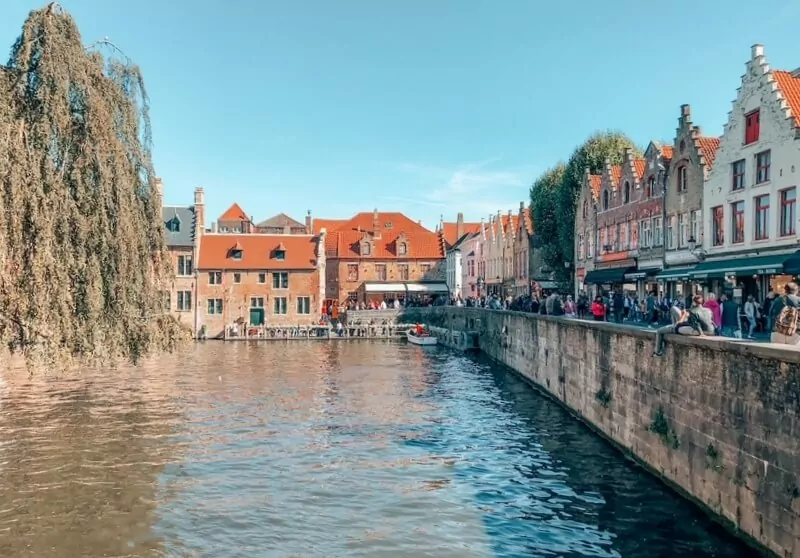 Mini moon ideas in Europe - Bruges, Belgium  river views 