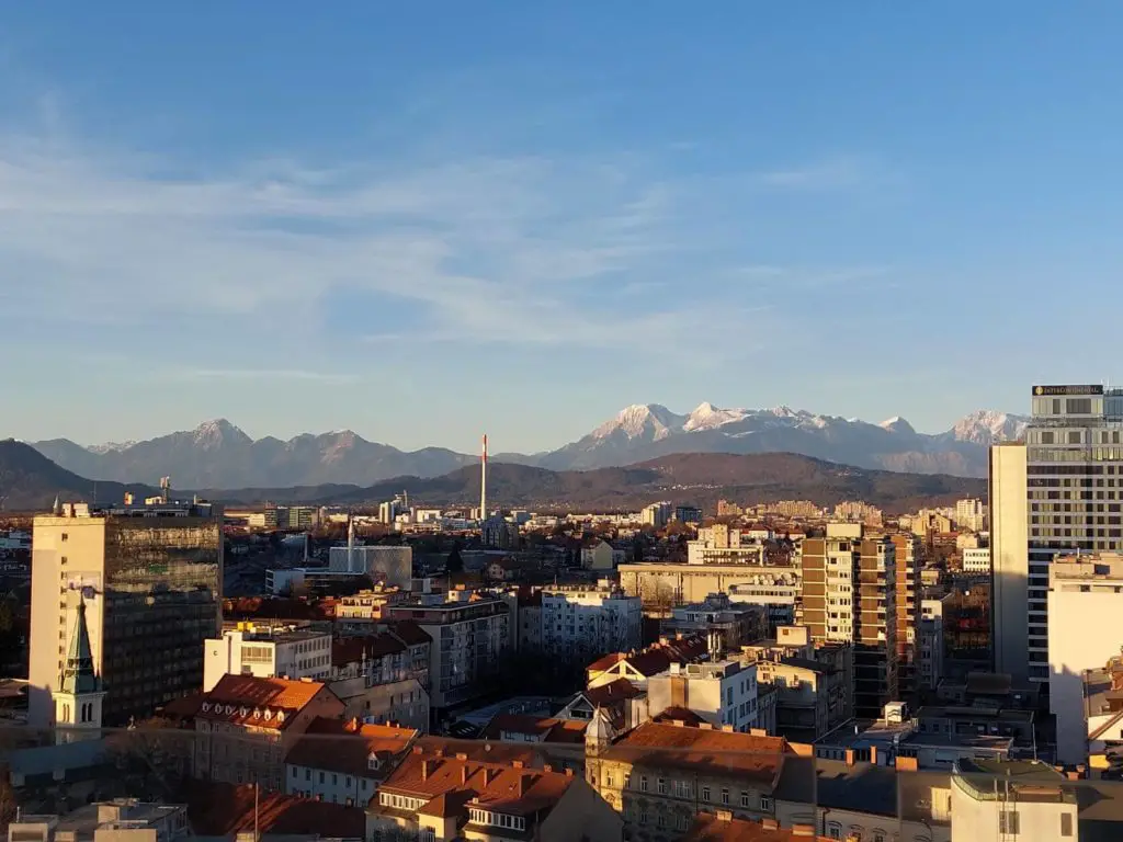 Mini moon ideas in Europe - Ljubljana, Slovenia - city and mountain view
