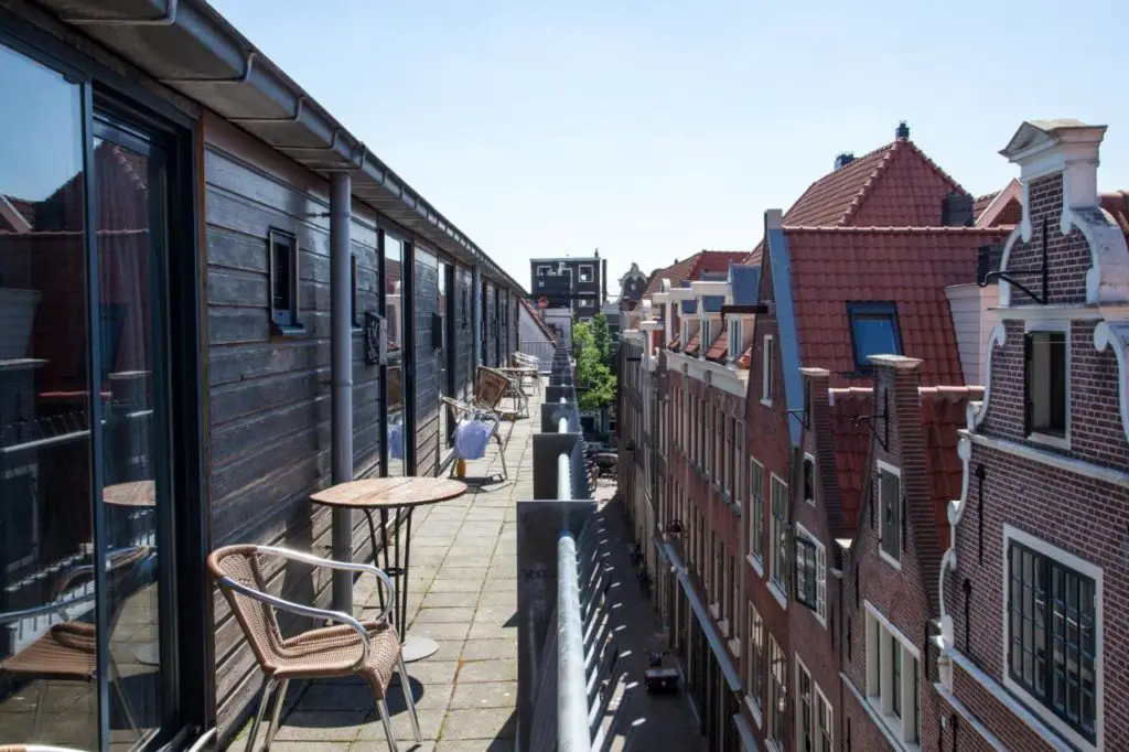 Best budget hotels in Amsterdam - Rooftop terrace at St Christophers at the Winston