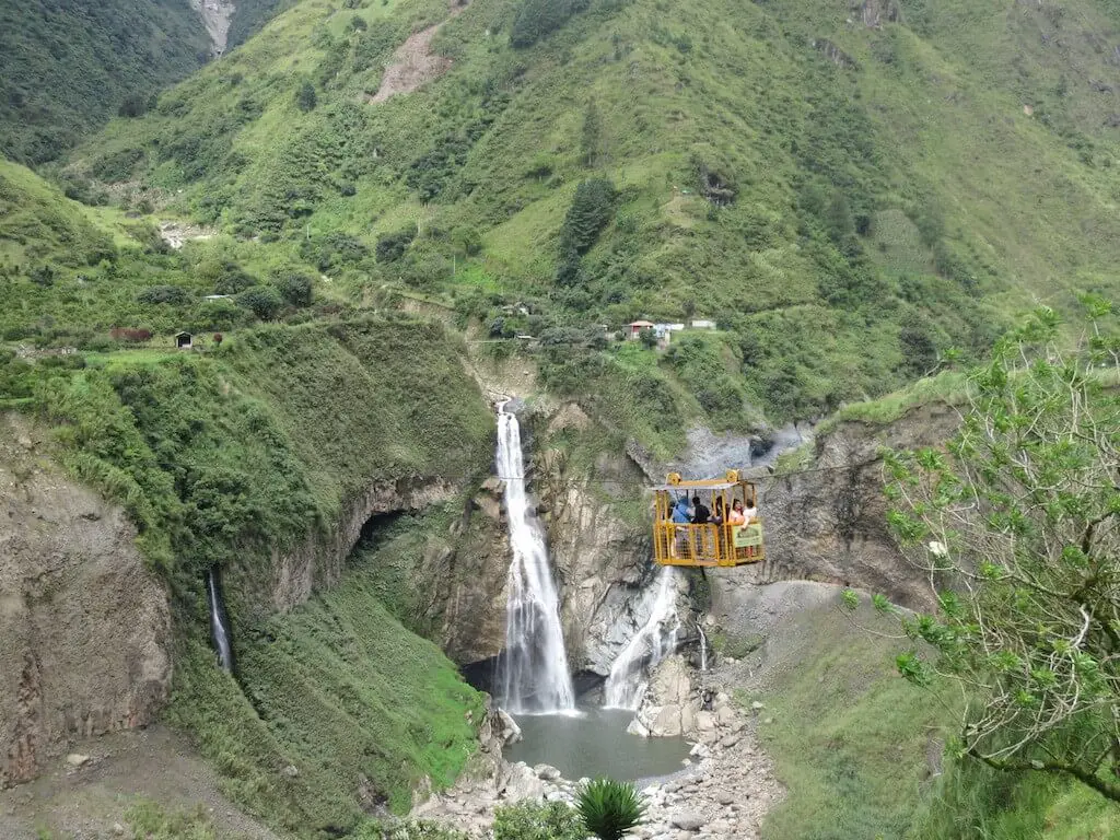 Best adventure travel destinations - Ecuador cliff top cable cars