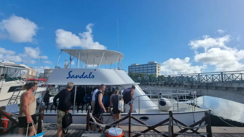 Sandals Barbados reviews - boat excursions 