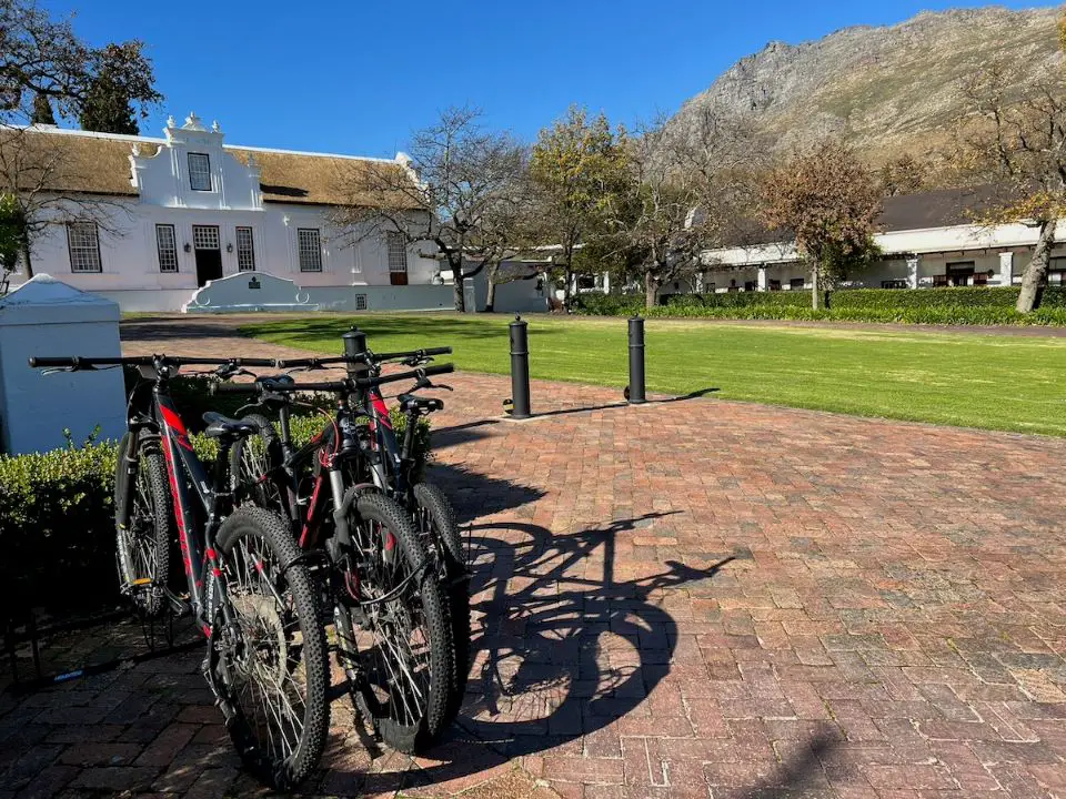 Romantic things to do in Stellenbosch for couples - bicycles for a cycling tour